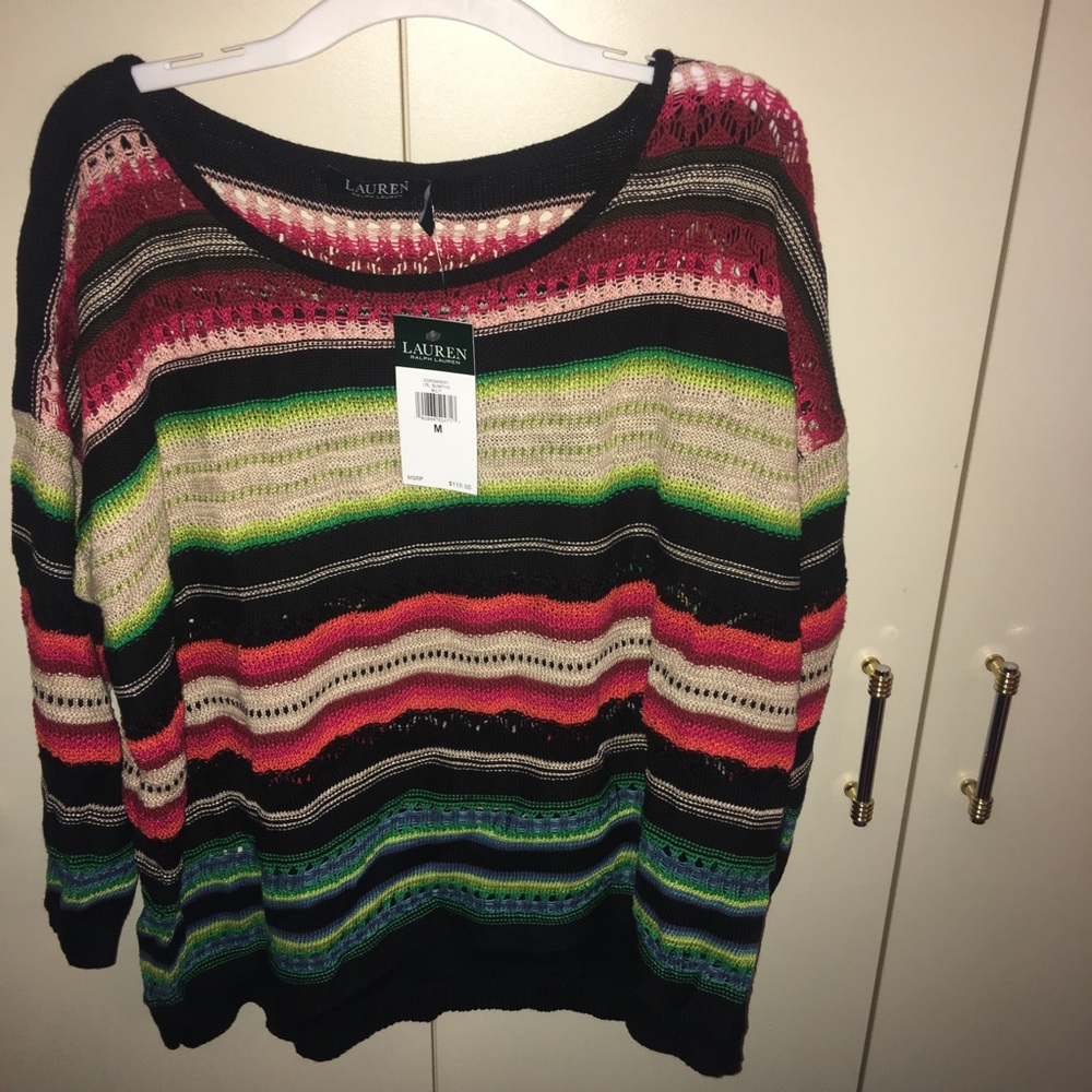 NWT, Ralph Lauren, MA, Multi-colored Sweater